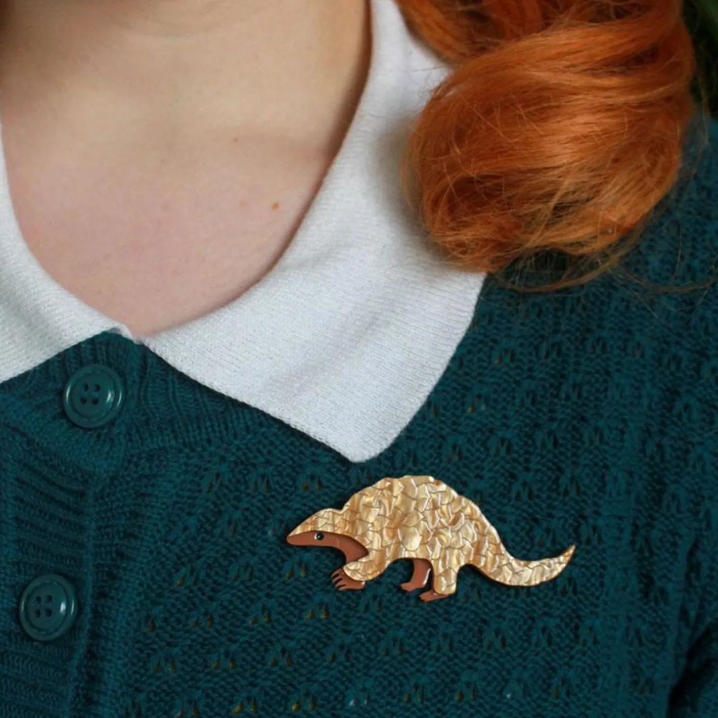 Erstwilder Roly Poly Pangolin Brooch^ Brooches