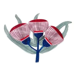 Erstwilder Ruby Red-Flowering Gum Brooch^ Brooches