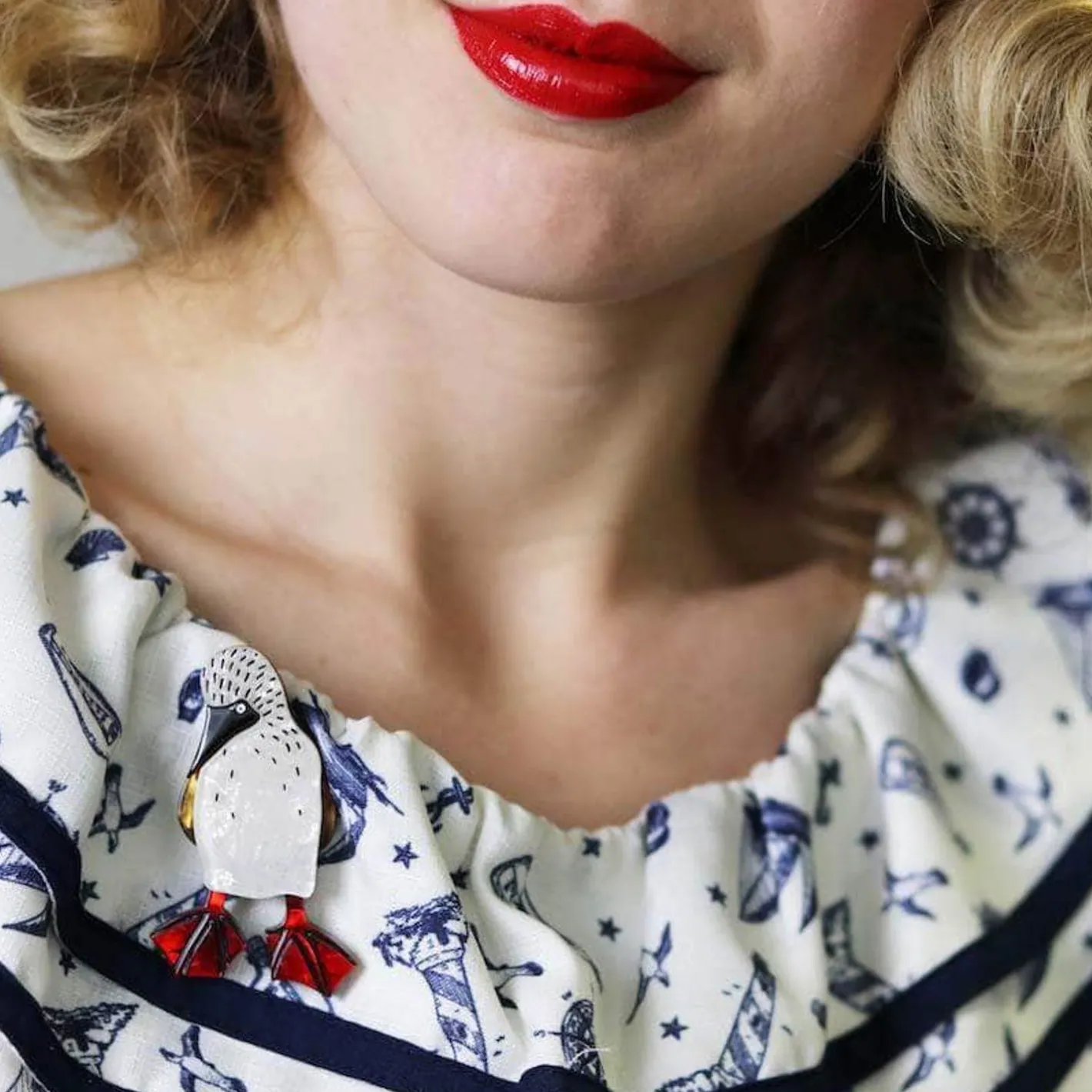 Erstwilder Ruby The Booby Brooch^ Brooches