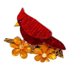 Erstwilder Ruby The Red Cardinal Brooch^ Brooches