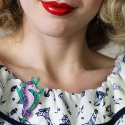 Erstwilder Sandy The Shy Seahorse Brooch^ Brooches