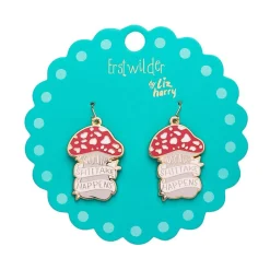 Erstwilder Shiitake Happens Enamel Drop Earrings^ Enamel Earrings