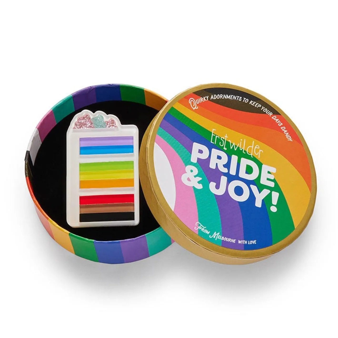 Erstwilder Slice Of Pride Cake Brooch^ Brooches