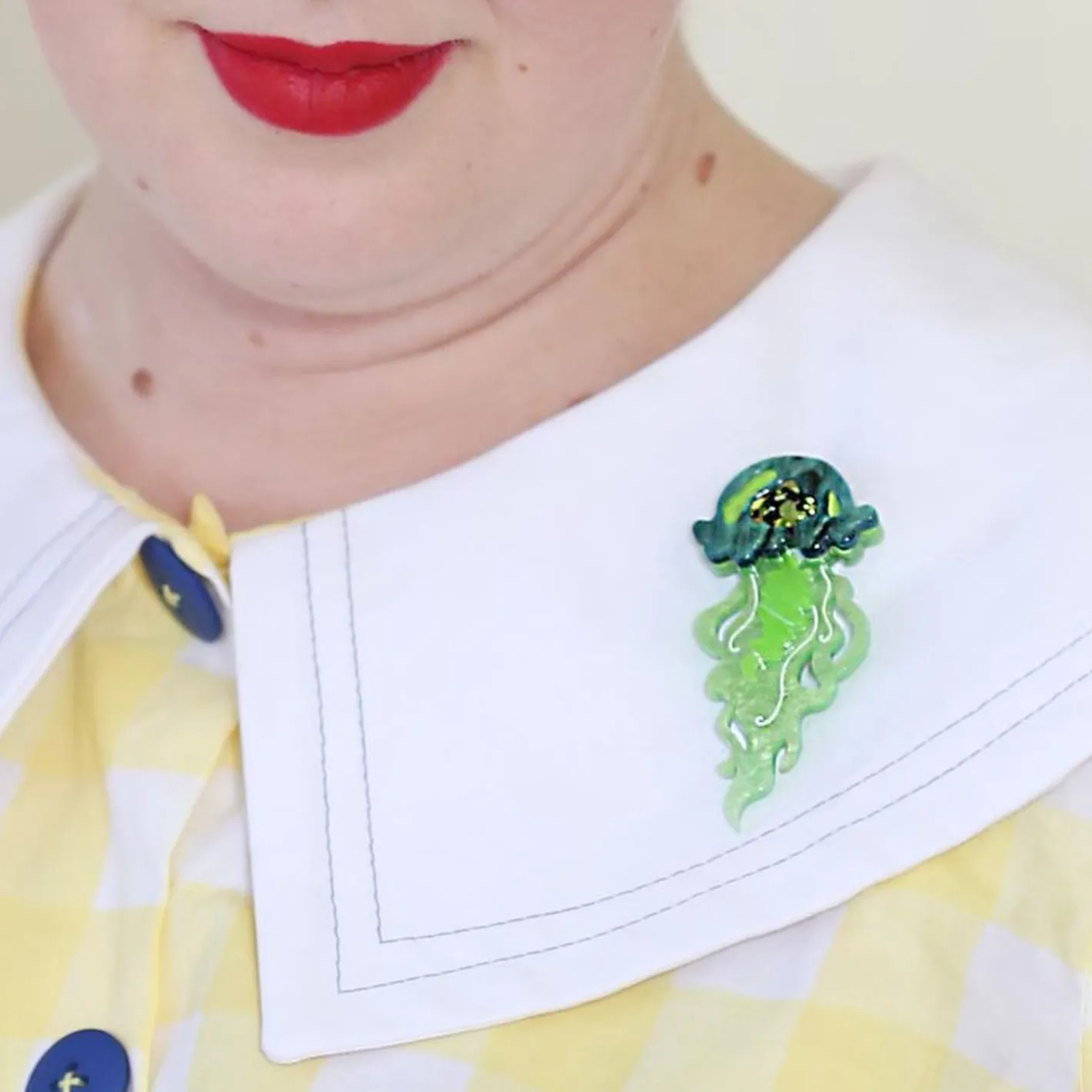 Erstwilder Slippin' Under Jellyfish Brooch^ Brooches