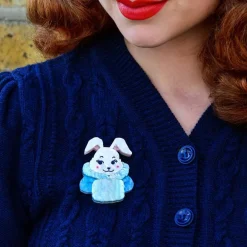Erstwilder Snuggly Buffy Bunny Brooch^ Brooches