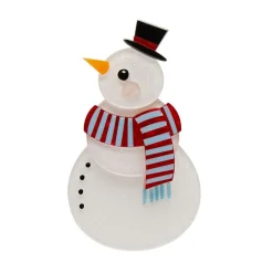 Erstwilder Snuggy Snowman Brooch^ Brooches