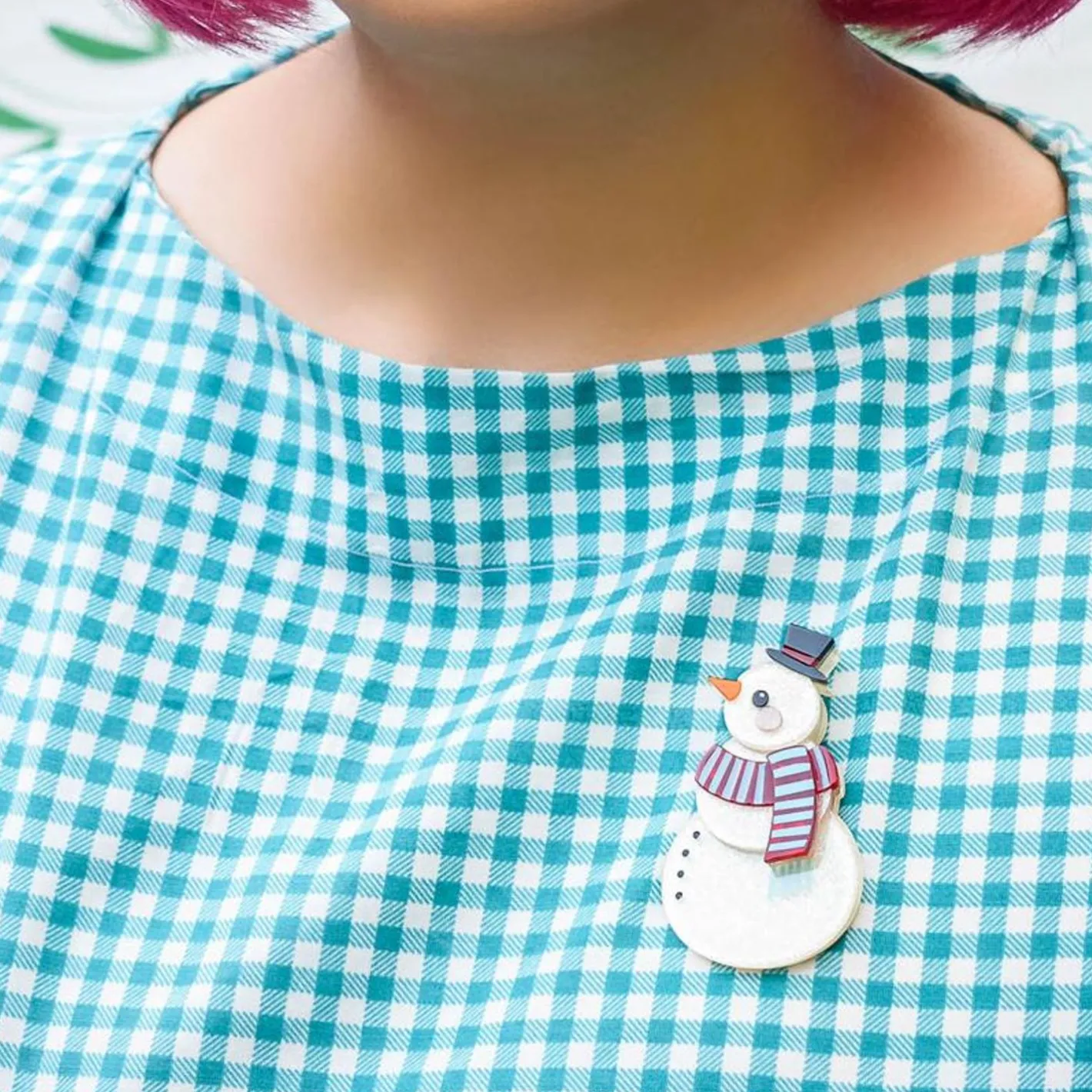 Erstwilder Snuggy Snowman Brooch^ Brooches