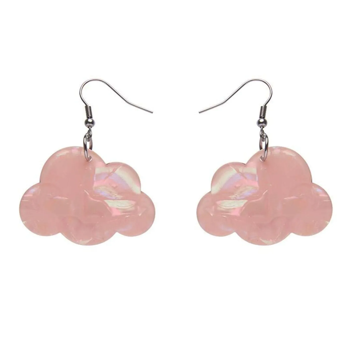 Erstwilder Solid Cloud Solid Glitter Resin Drop Earrings - Pink^ Essential Earrings