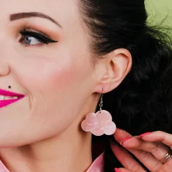 Erstwilder Solid Cloud Solid Glitter Resin Drop Earrings - Pink^ Essential Earrings