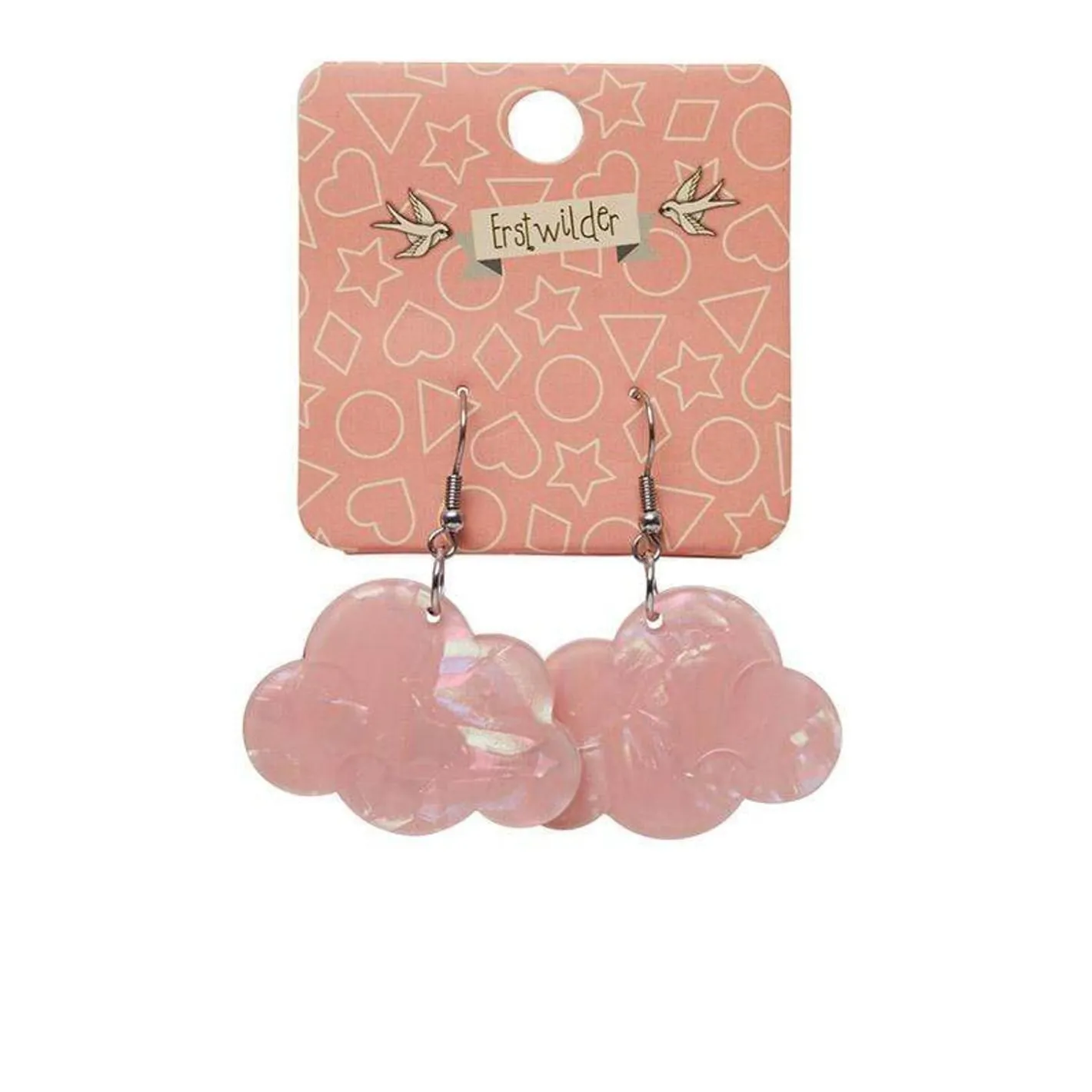 Erstwilder Solid Cloud Solid Glitter Resin Drop Earrings - Pink^ Essential Earrings