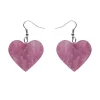 Erstwilder Solid Heart Ripple Resin Drop Earrings - Mauve^ Essential Earrings