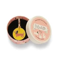 Erstwilder Spiffy The Sausage Dog Enamel Pet Charm^ Enamel Key Rings