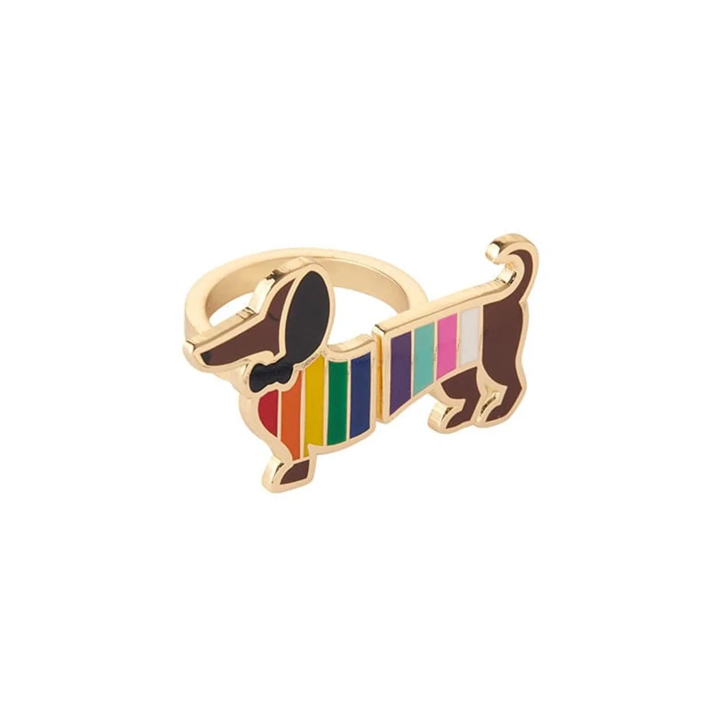 Erstwilder Spiffy The Supportive Dog Enamel Ring^ Rings