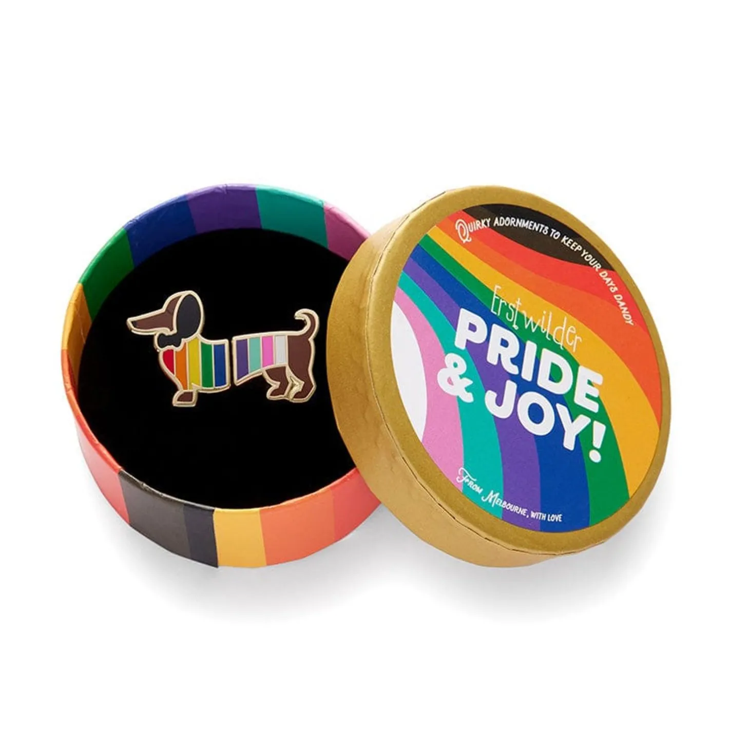 Erstwilder Spiffy The Supportive Dog Enamel Ring^ Rings