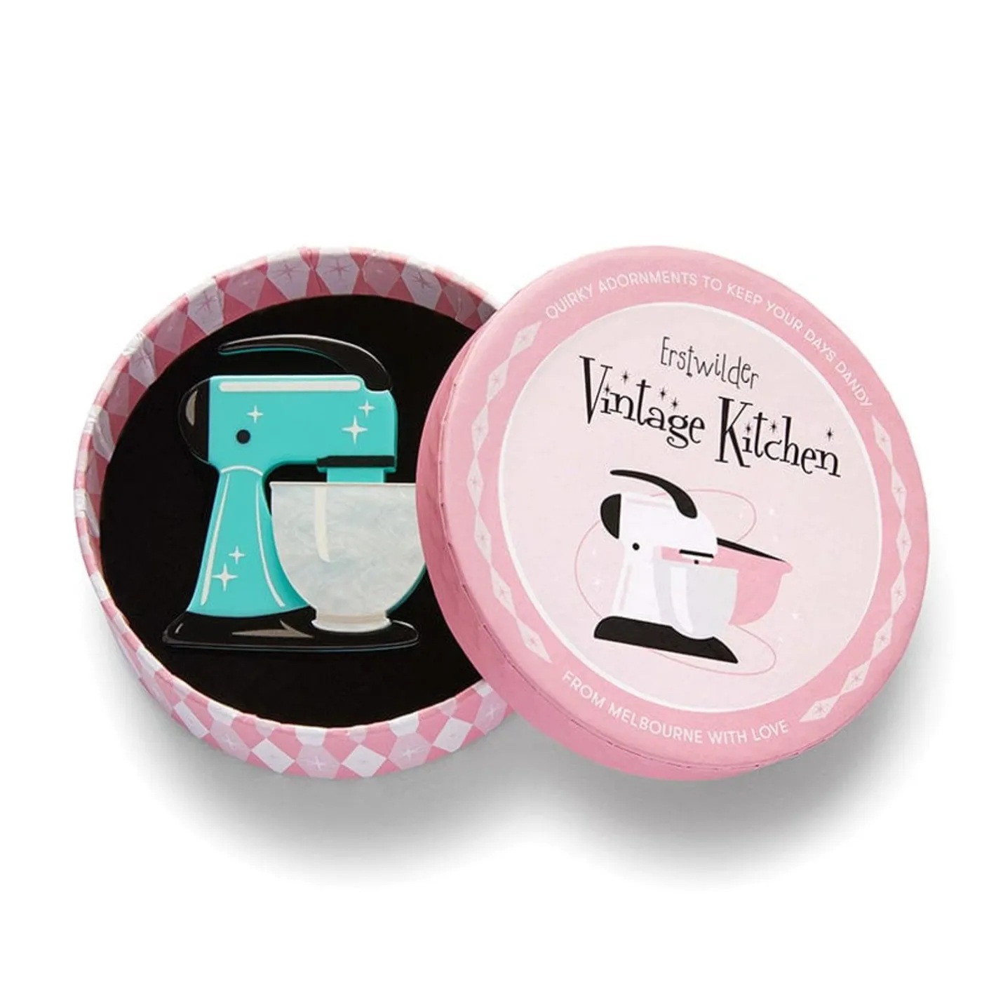 Erstwilder Spin Me Right Round Brooch - Teal^ Brooches