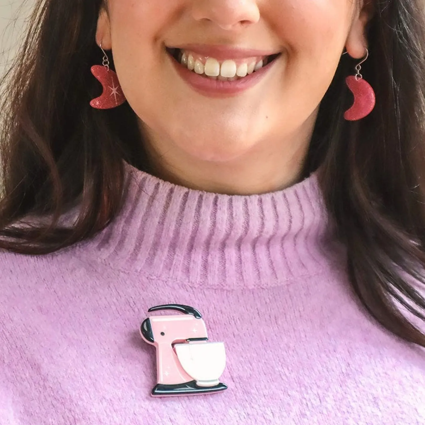 Erstwilder Spin Me Right Round Brooch - Pink^ Brooches