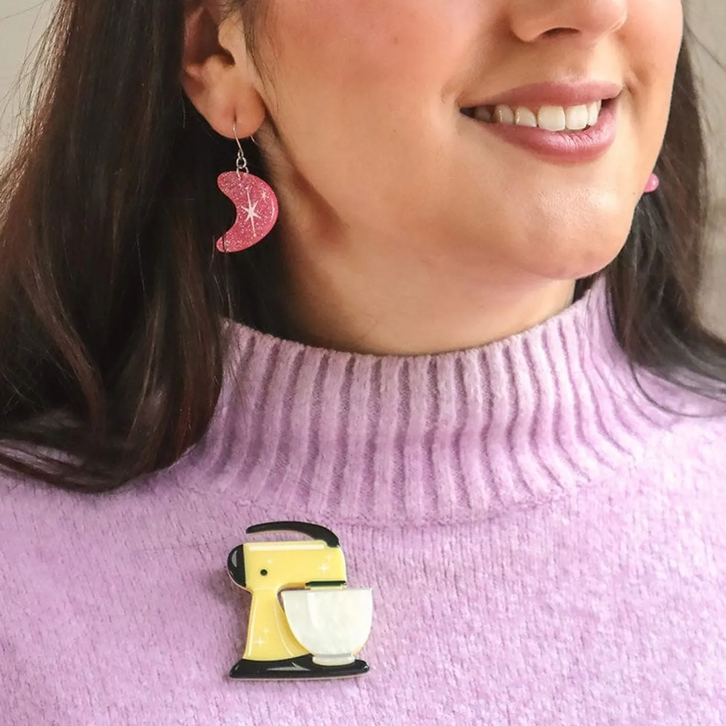 Erstwilder Spin Me Right Round Brooch - Lemon^ Brooches