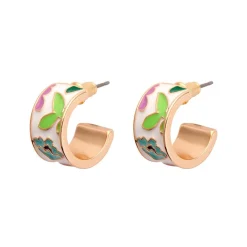 Erstwilder Spring To Life Enamel Huggie Earrings^ Enamel Earrings