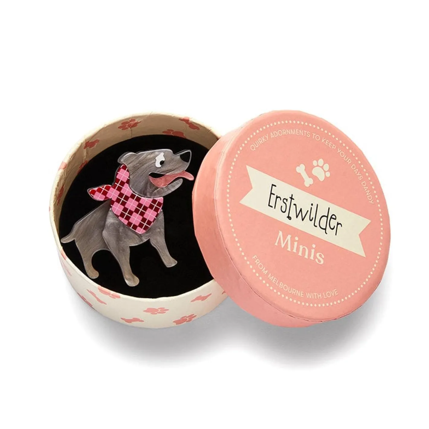 Erstwilder Staffy Stan Mini Brooch^ Brooches