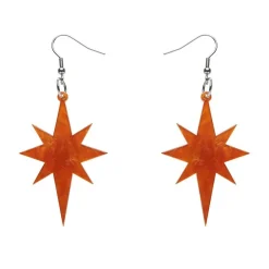 Erstwilder Starburst Ripple Resin Drop Earrings - Orange^ Essential Earrings