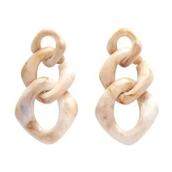 Erstwilder Statement Marble Chain Earrings - Cream^ Essential Earrings