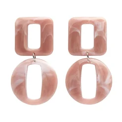 Erstwilder Statement Marble Chunky Drop Earrings - Pink^ Essential Earrings