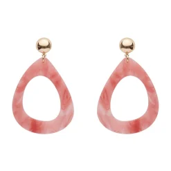 Erstwilder Statement Marble Resin Tear Drop Earrings - Coral^ Essential Earrings
