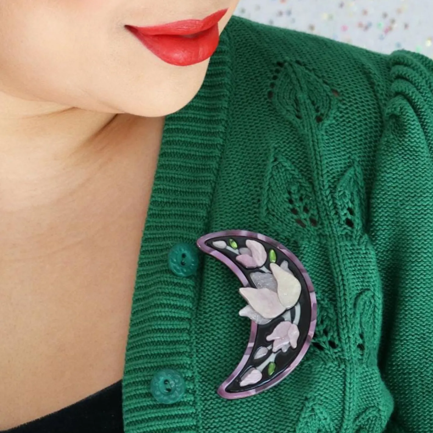 Erstwilder Steel Magnolias Brooch^ Brooches