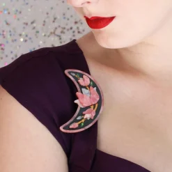 Erstwilder Steel Magnolias Brooch^ Brooches