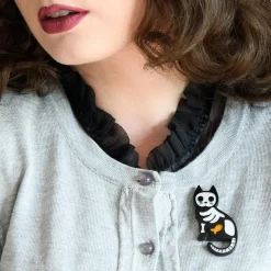 Erstwilder Tabby Tombstone Brooch^ Brooches