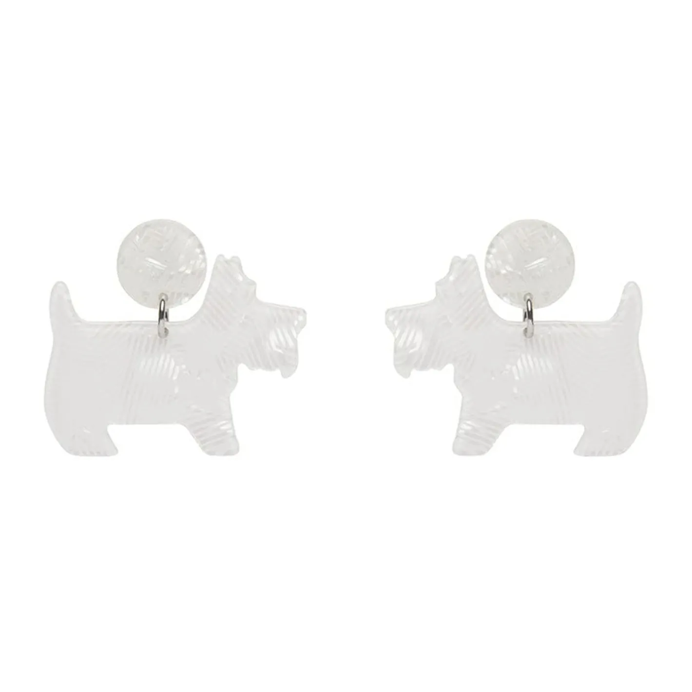 Erstwilder Terrier Textured Resin Drop Earrings - White^ Essential Earrings