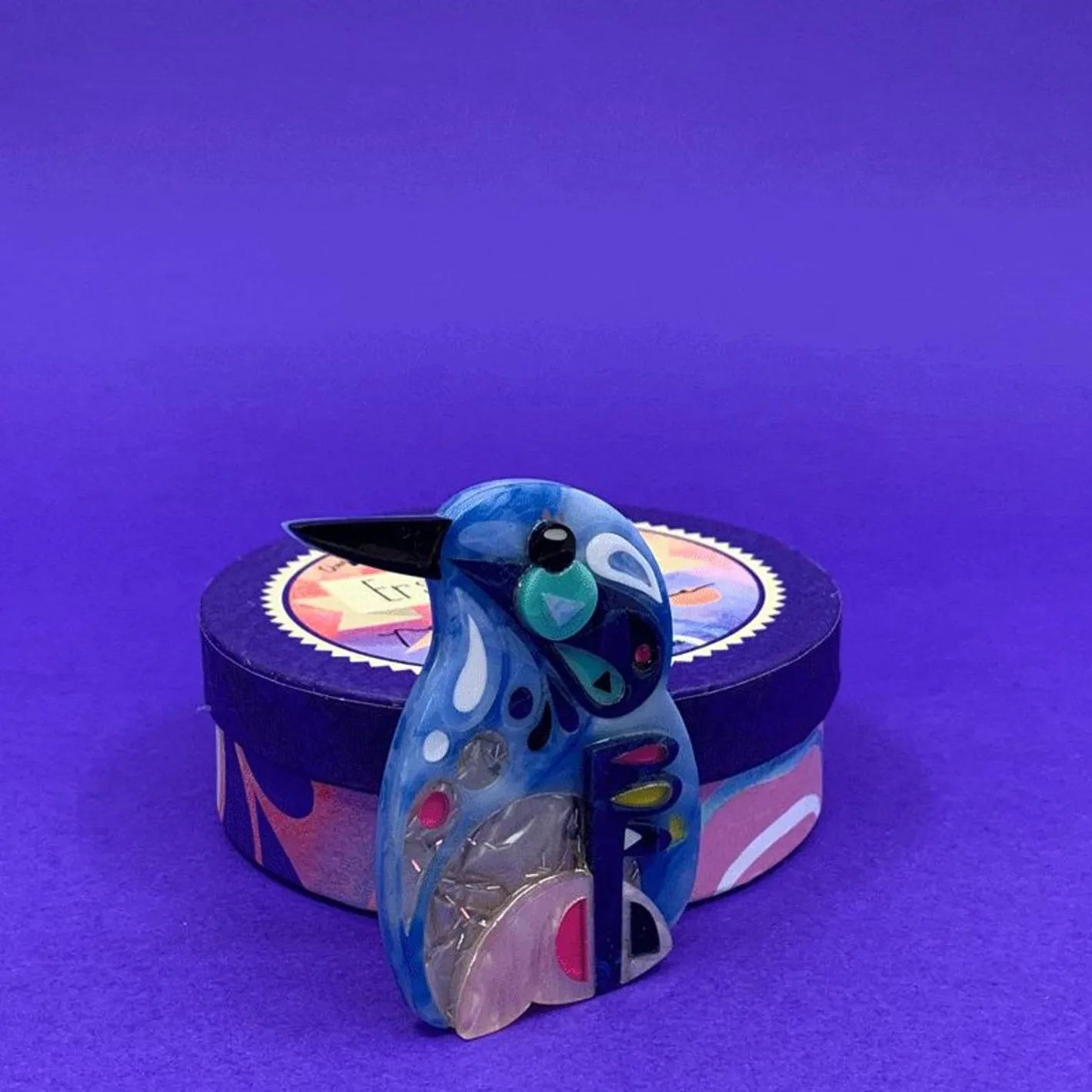 Erstwilder The Astute Azure Kingfsher Brooch^ Brooches