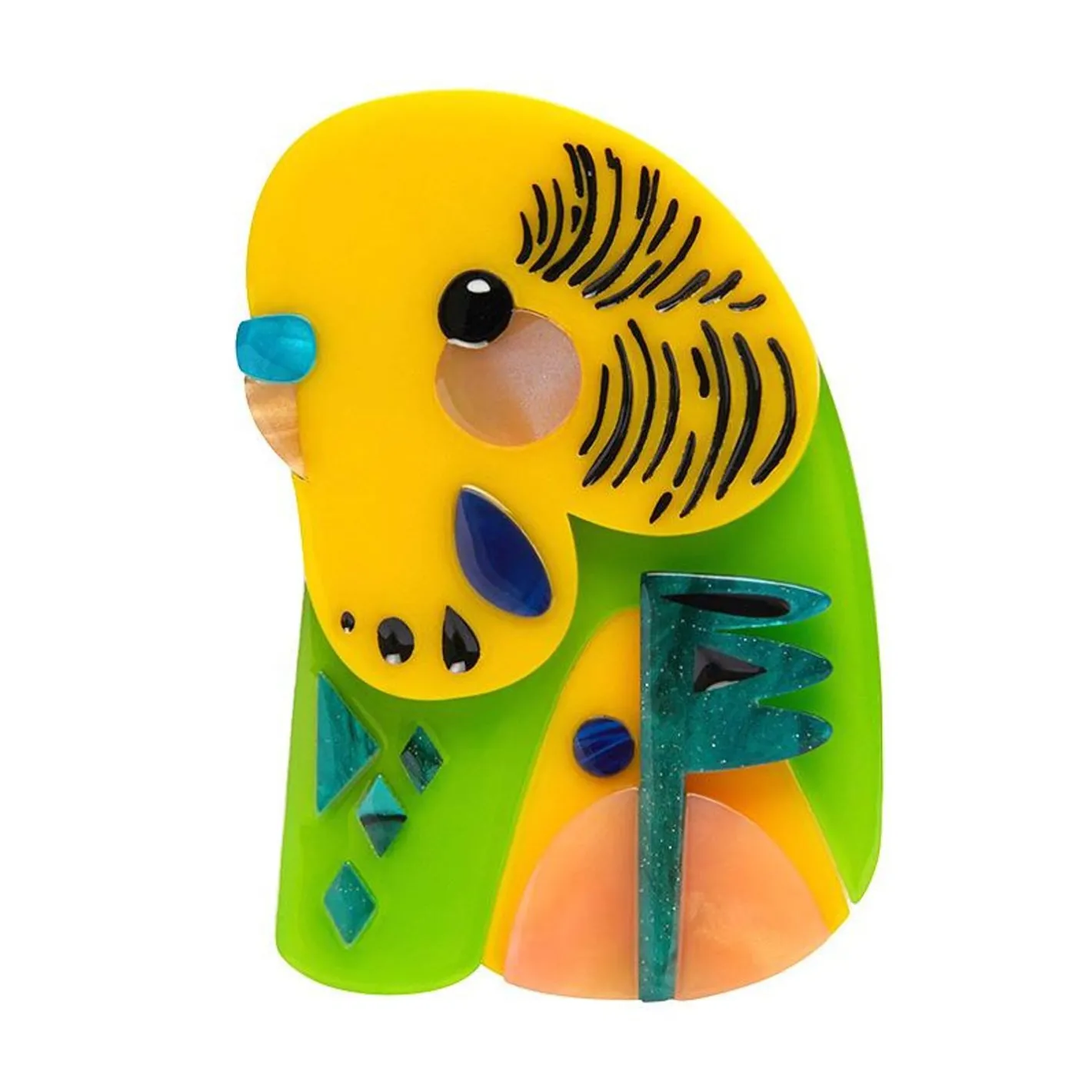 Erstwilder The Beautiful Budgerigar^ Brooches