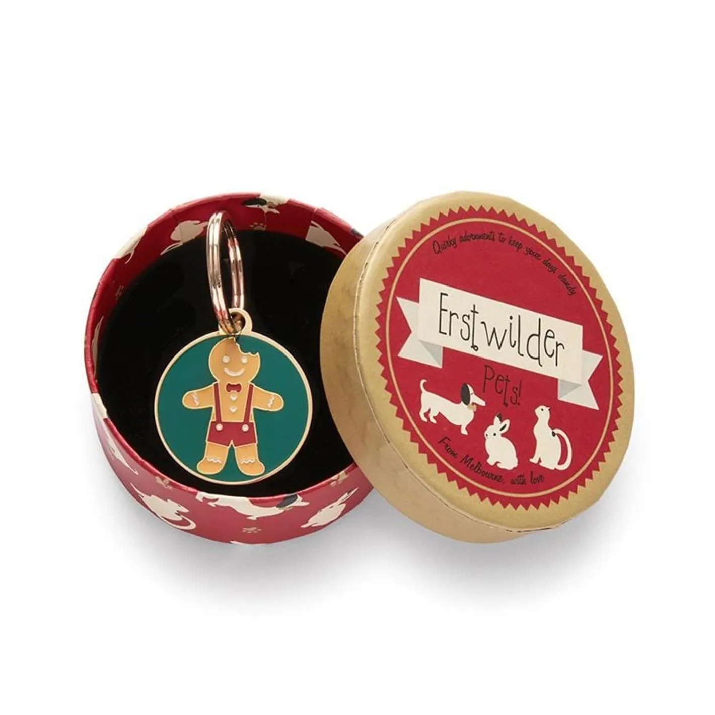 Erstwilder The Bite Before Christmas Enamel Pet Charm^ Enamel Key Rings
