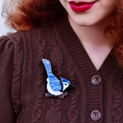Erstwilder The Blue Jay Way Brooch^ Brooches