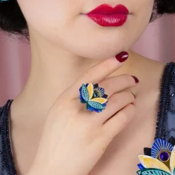 Erstwilder The Blue Lotus Ring^ Rings