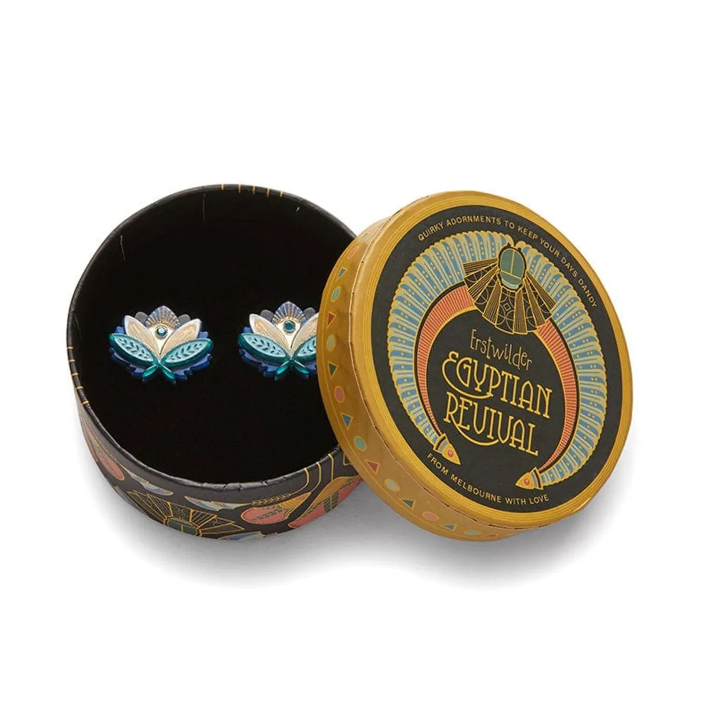 Erstwilder The Blue Lotus Stud Earrings^ Earrings