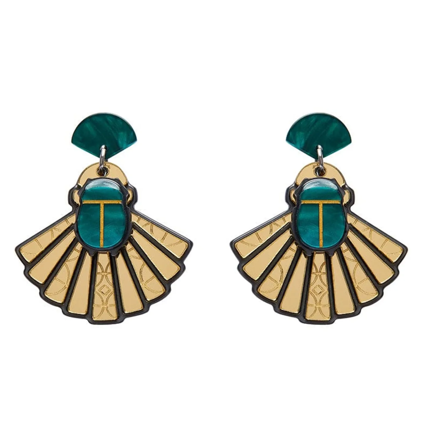 Erstwilder The Heart Of Egypt Scarab Drop Earrings^ Earrings