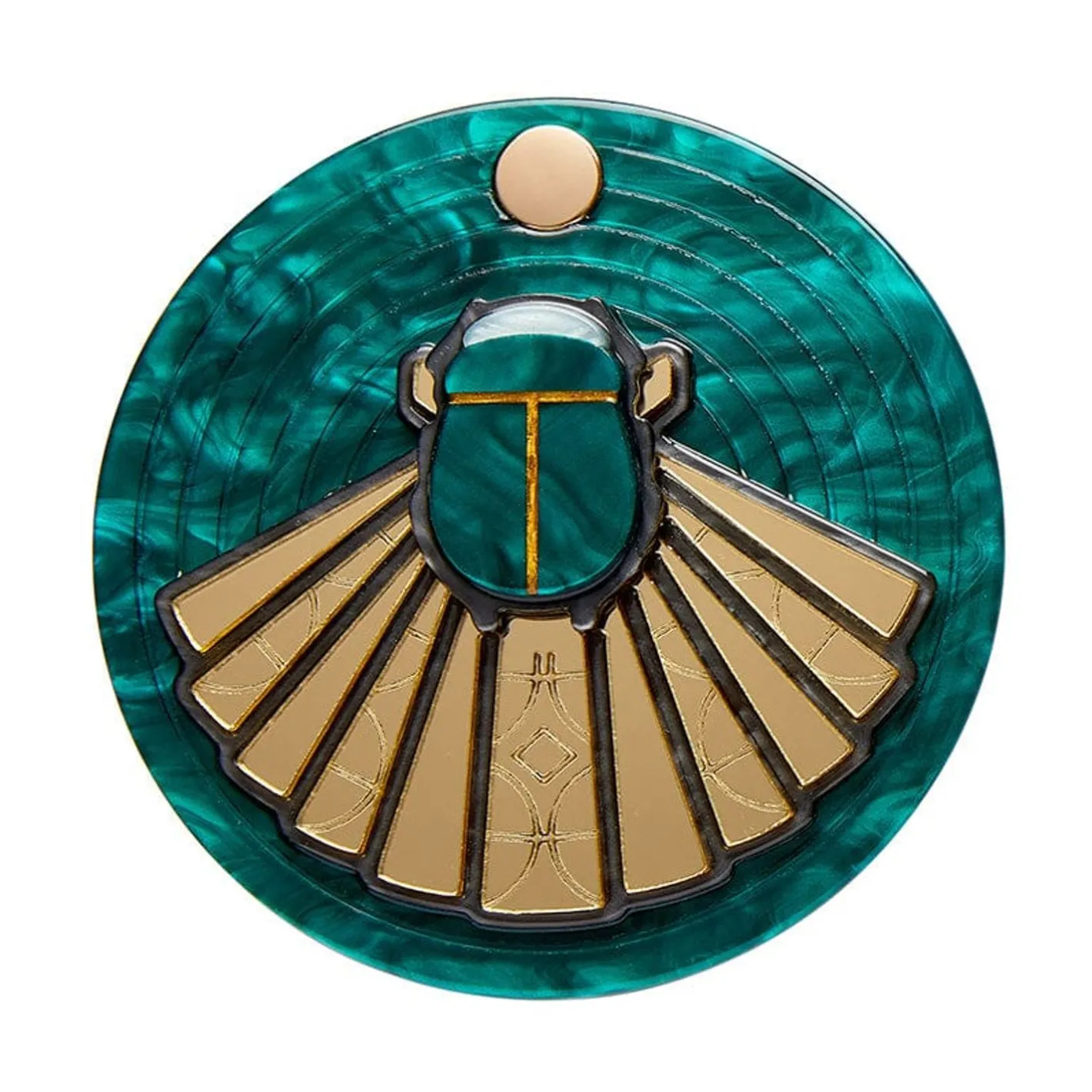 Erstwilder The Heart Of Egypt Scarab Mirror Compact^ Mirror Compacts