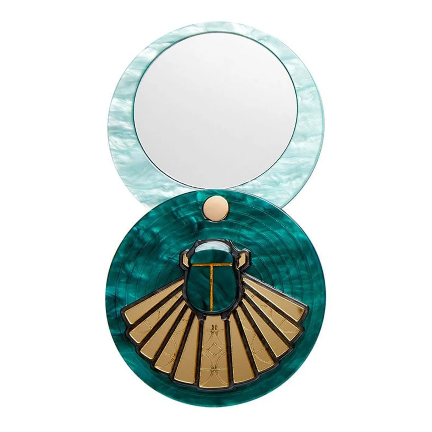Erstwilder The Heart Of Egypt Scarab Mirror Compact^ Mirror Compacts