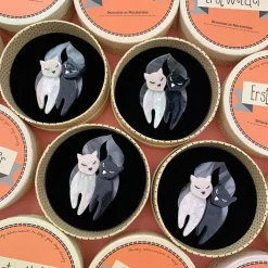 Erstwilder The Lovecats Brooch^ Brooches