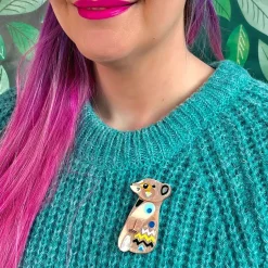 Erstwilder The Masterful Meerkat Brooch^ Brooches
