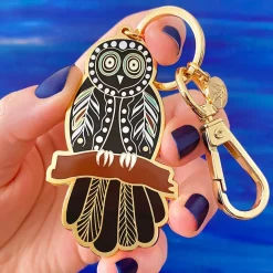 Erstwilder The Owl 'Gugu' Key Ring^ Enamel Key Rings