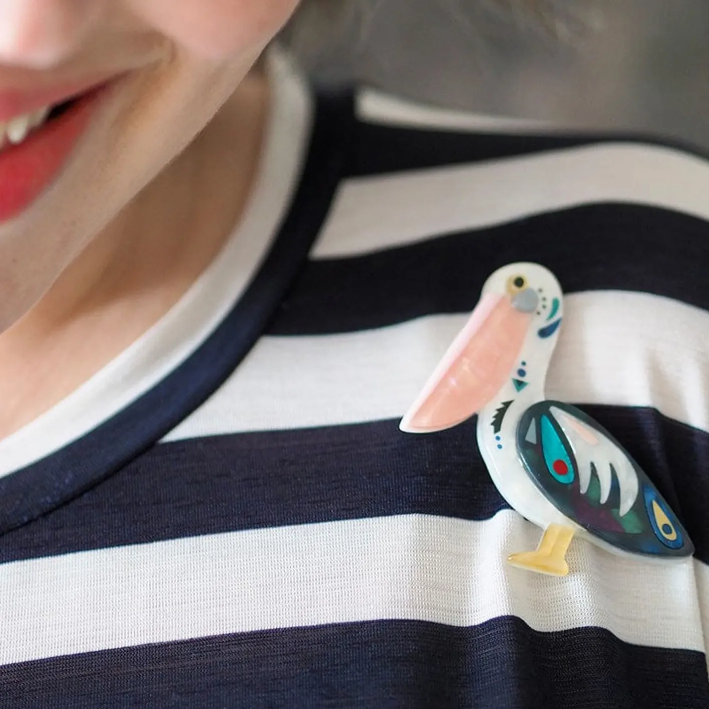 Erstwilder The Perceptive Pelican Brooch^ Brooches
