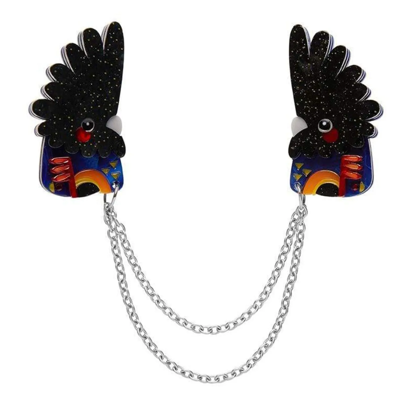Erstwilder The Rare Red-Tail Cockatoo Cardigan Clips^ Brooches