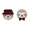 Erstwilder The Slothertons Double Brooch^ Brooches