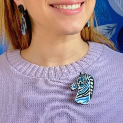 Erstwilder The Zealous Zebra Brooch^ Brooches