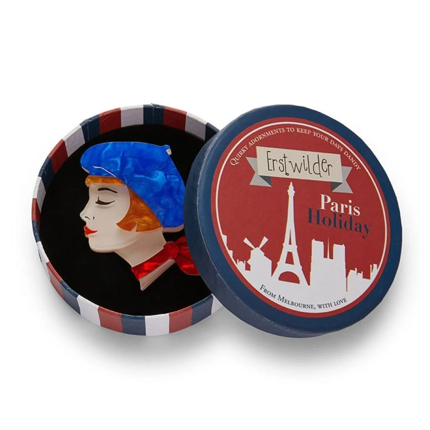 Erstwilder Tres Chic Brooch - Blue^ Brooches