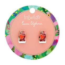 Erstwilder Turn A New Leaf Enamel Huggie Earrings^ Enamel Earrings