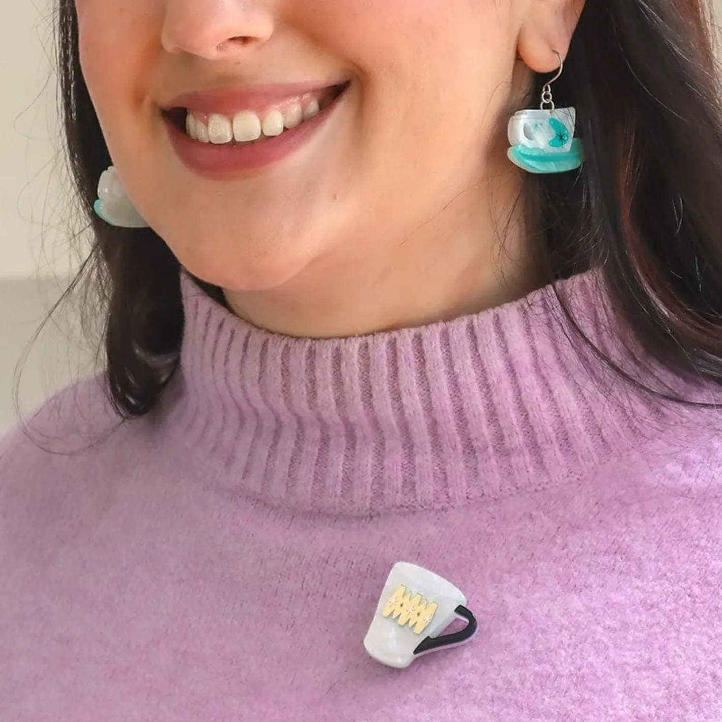 Erstwilder Wake Up And Smell The Coffee Mini Brooch^ Brooches